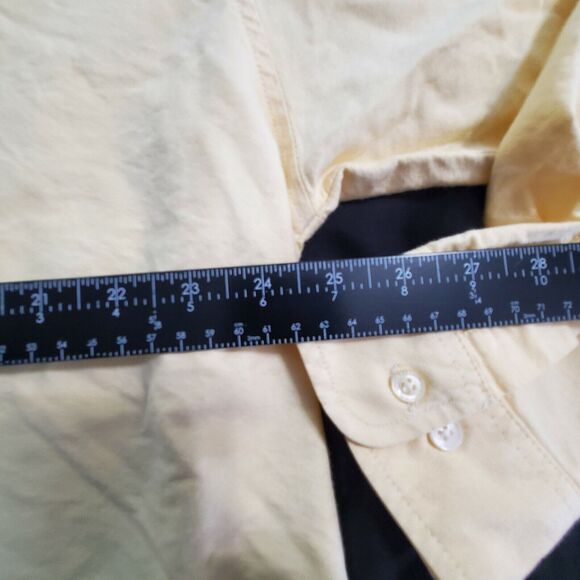 US Polo ASSN Mens Button Up Shirt Yellow Size XL Cotton Long Sleeve Collar Logo - Picture 4 of 12